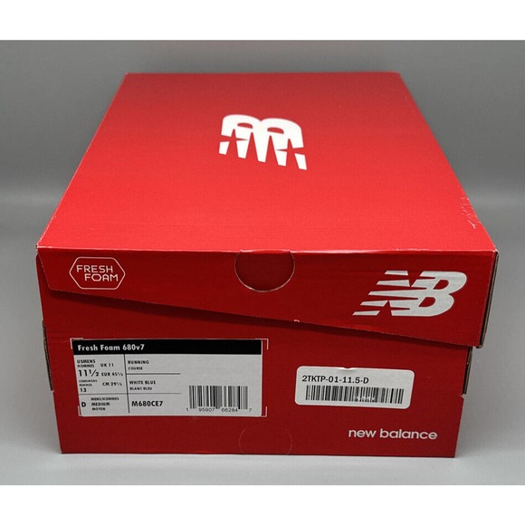 New Balance Fresh Foam 680v7 Ocean Grey Black Shoes M680CG7 Men\'s‎ Size 11.5 D main image 6